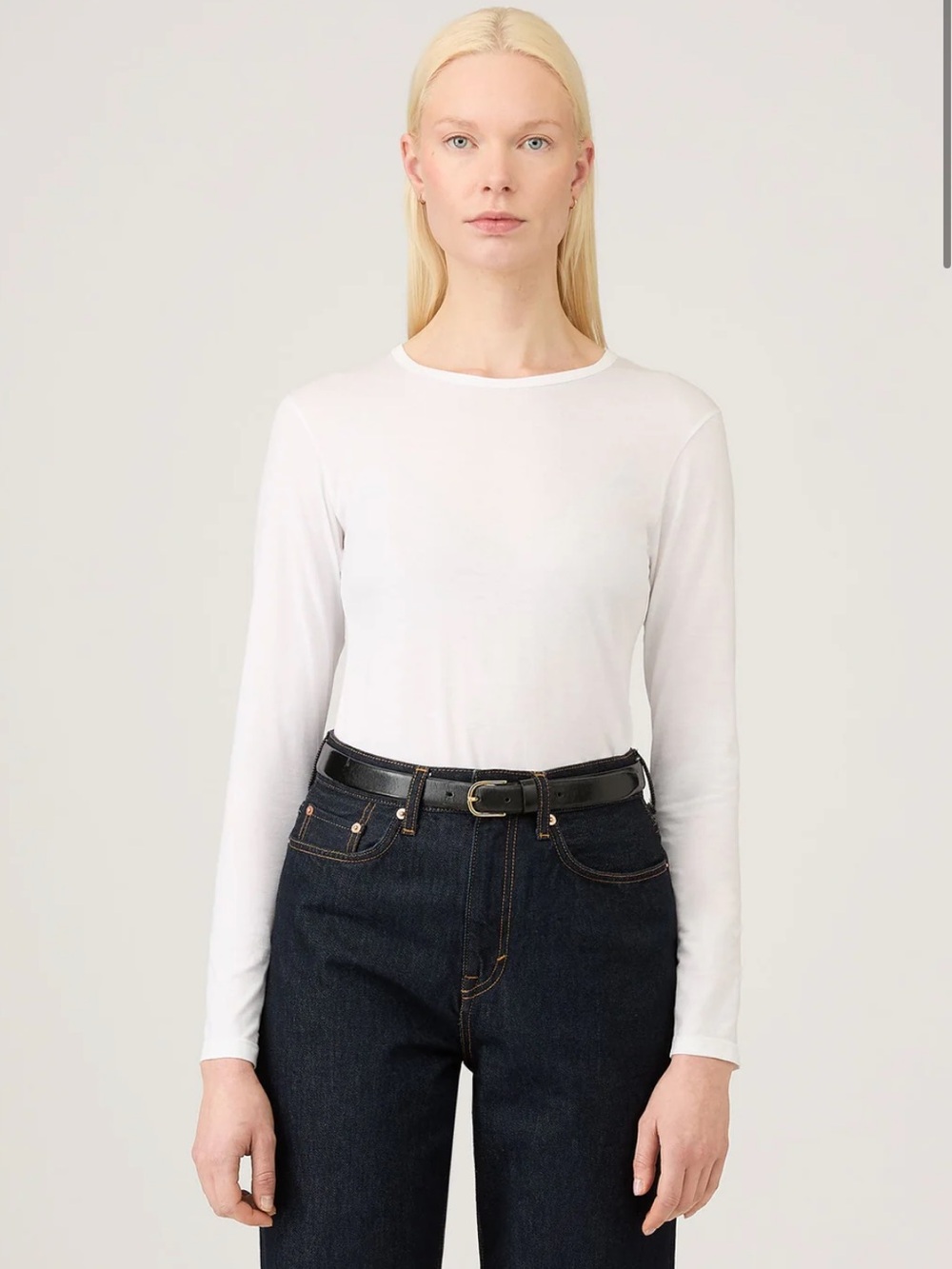 Sunspel long classic white tee